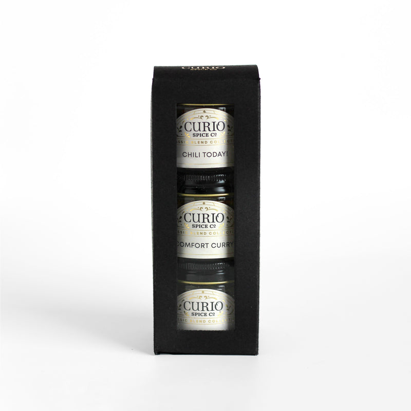 Curio Spice Co. 3-Jar Classic Cooking gift set featuring Classic Blends made fair-trade single origin sustainable spices.