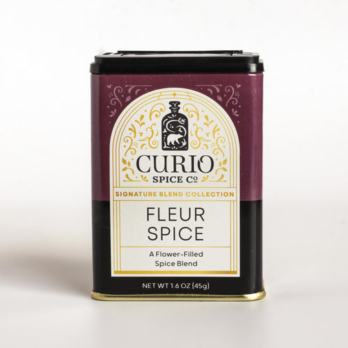 Curio Spice Co. Signature Blend Fleur Spice in a tin.