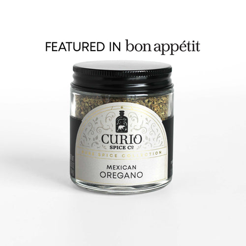 Curio Spice Co. fair-trade single origin sustainable Mexican Oregano in a jar, as featured in Bon Appetit.